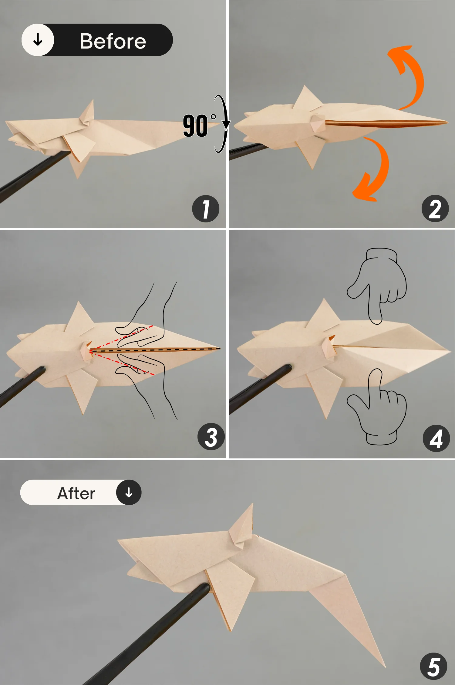 origami shark | origamiok