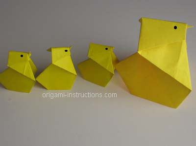 origami-easter-chick-family