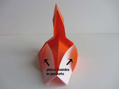 origami-pecking-chicken